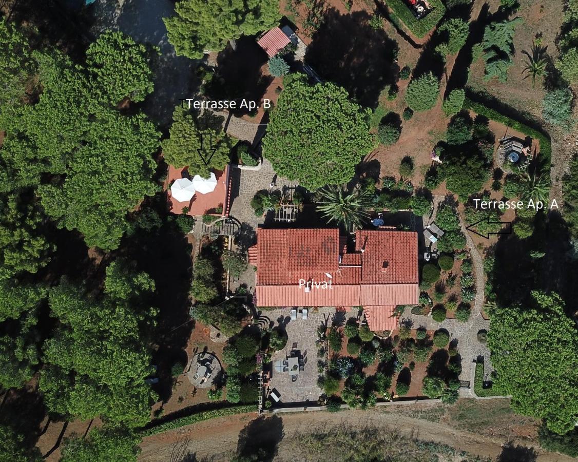 Studio-Appartment In Landhaus Mit Meerblick Porto Azzurro Eksteriør bilde