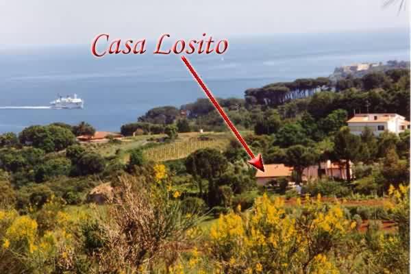 Studio-Appartment In Landhaus Mit Meerblick Porto Azzurro Eksteriør bilde